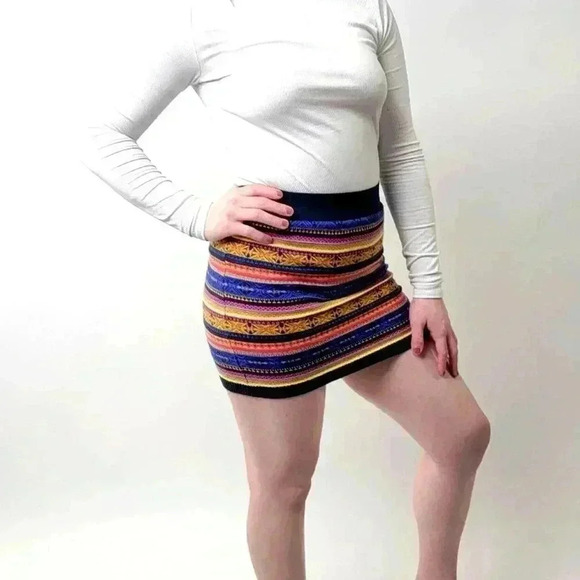 Mudd Fair Isle - Striped Mini Skirt - Small - Picture 5 of 6
